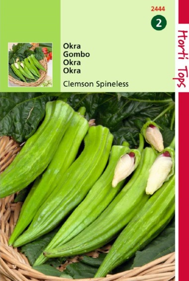 Okra Clemson Spineless (Abelmoschus) 45 seeds HT